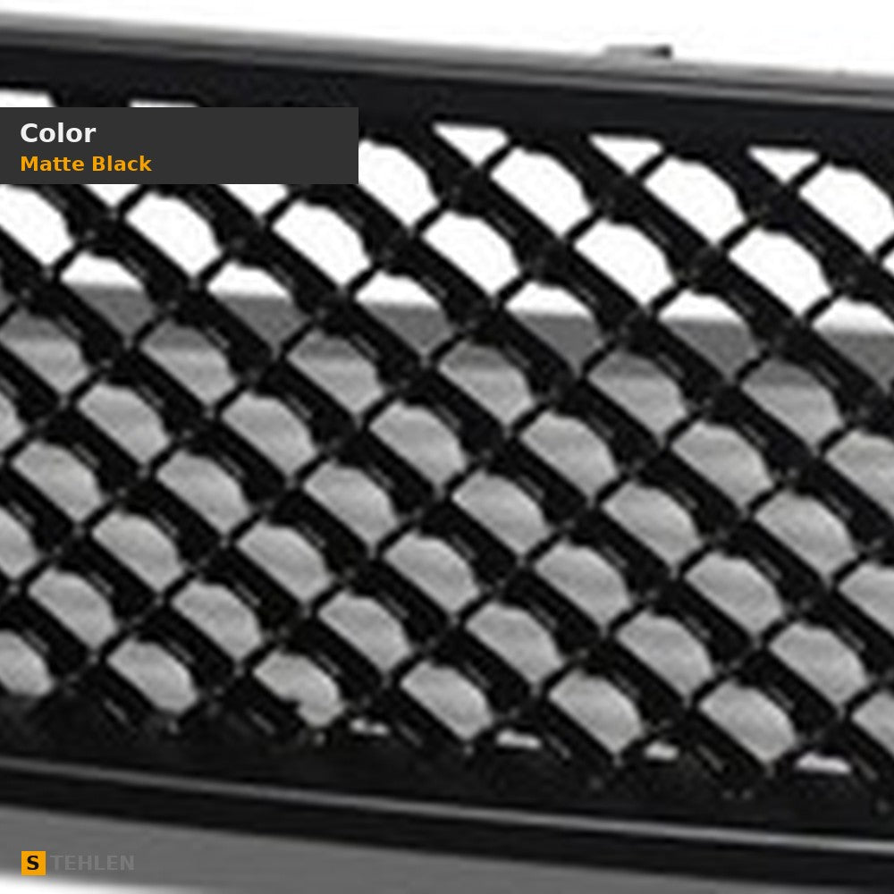 2007-2014 Chevrolet Tahoe/Suburban & Avalanche 2-Piece Bentley Style Mesh Grille — Matte Black — detail