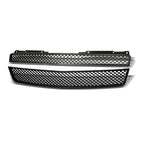 2007-2014 Chevrolet Tahoe/Suburban & Avalanche 2-Piece Bentley Style Mesh Grille — Matte Black — product view