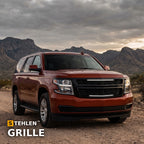 2015-2020 Chevrolet Tahoe & Suburban Badgeless Front Grille w/ Sequential LED Light Bar — Glossy Black — installed