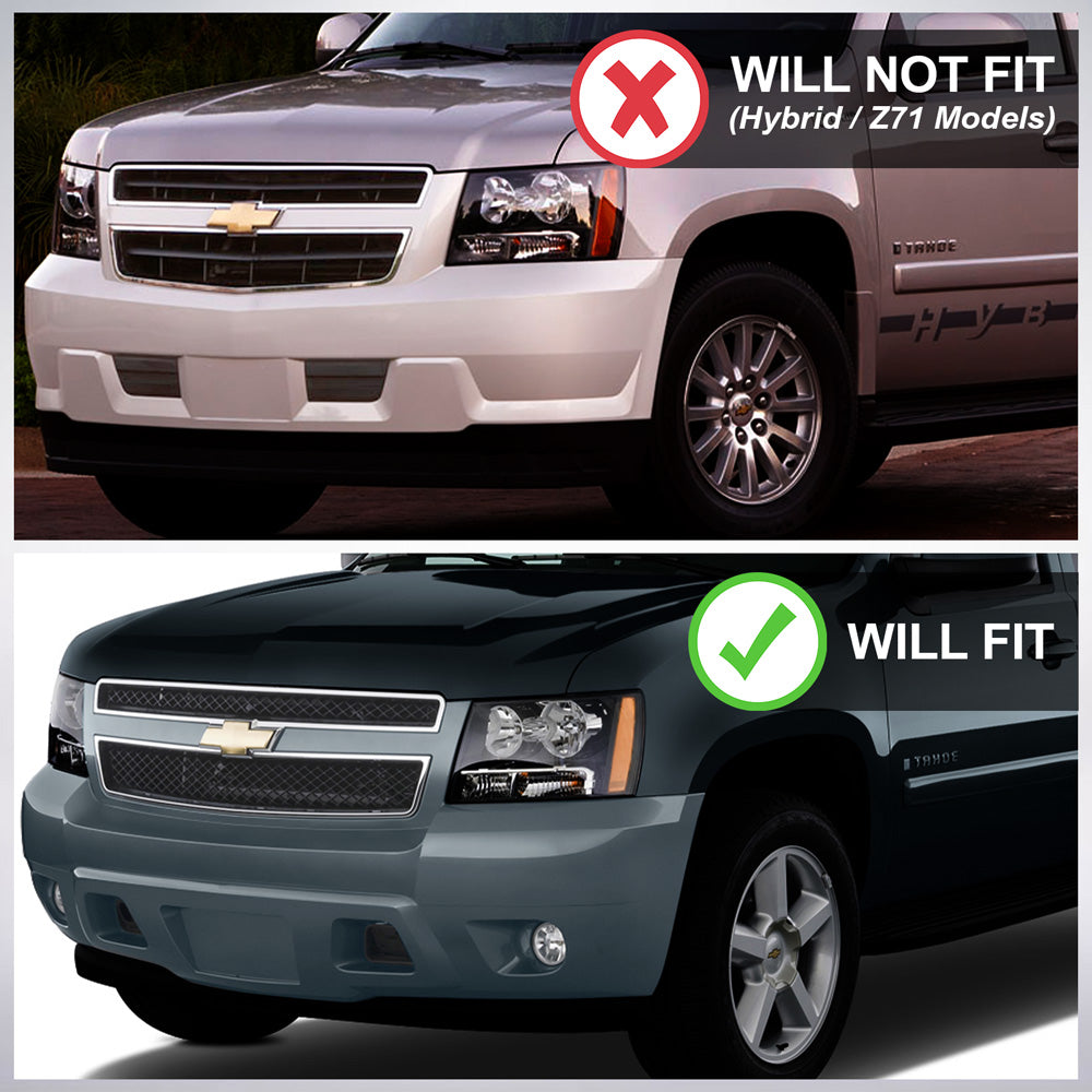 2007-2014 Chevrolet Tahoe/Suburban/Avalanche Front Grille - Black