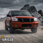 2004-2007 Nissan Titan & 2005-2007 Armada Mesh Style ABS Front Grille — Matte Black — installed