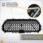 2022-2024 Toyota Tundra LED Front Grille Lex Style - Glossy Black