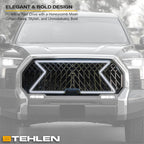 2022-2024 Toyota Tundra LED Front Grille Lex Style - Glossy Black