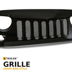 2007-2016 Jeep Wrangler JK Angry Bird Style Front Grille — Black