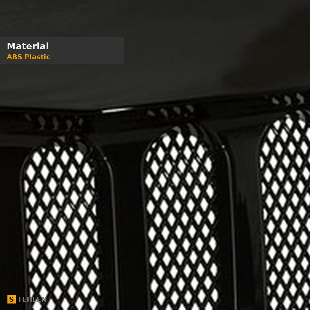 2007-2016 Jeep Wrangler JK Angry Bird Style Front Grille — Black — detail