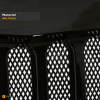 2007-2016 Jeep Wrangler JK Angry Bird Style Front Grille — Black — detail