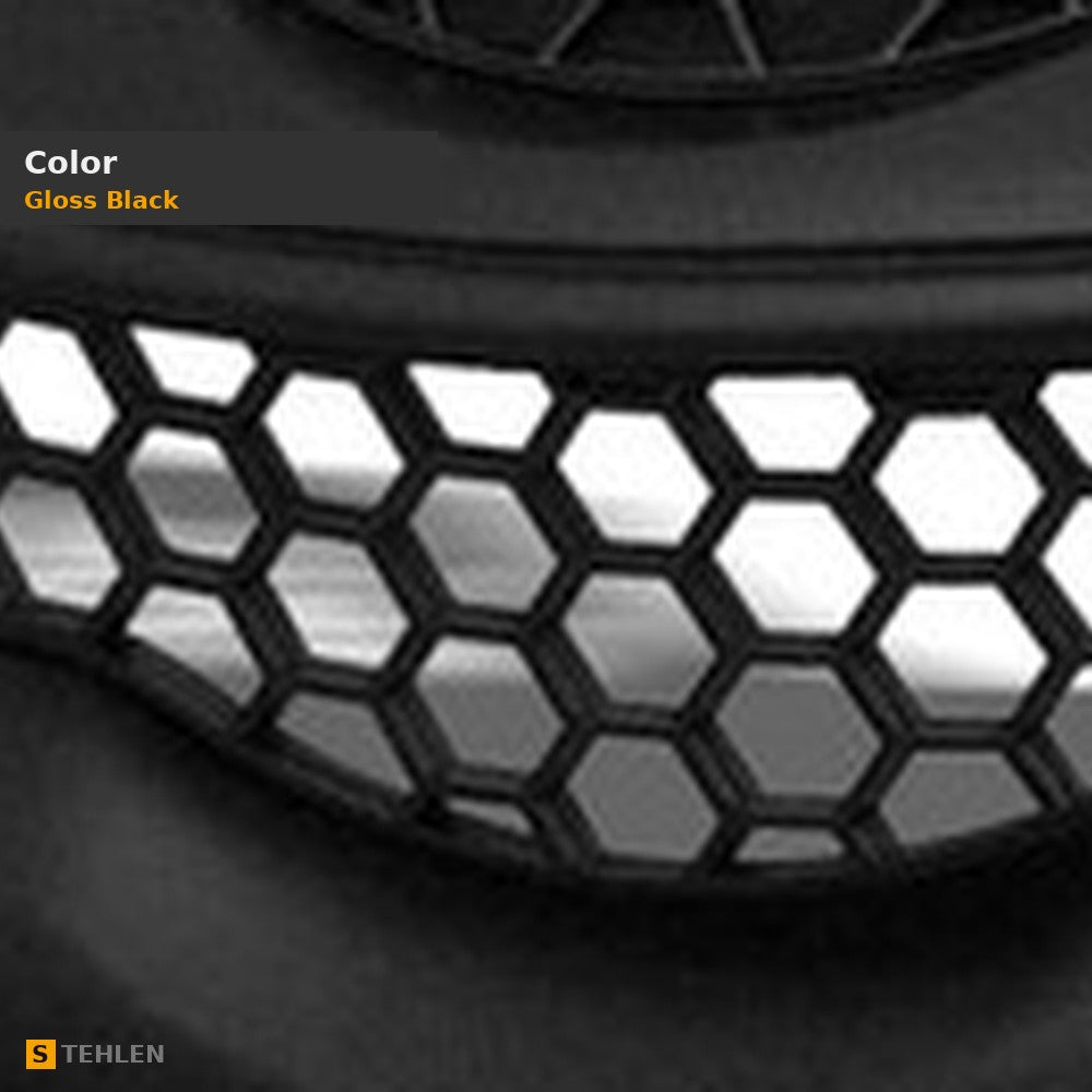 2007-2009 Toyota Yaris Sedan OE Style Front Grille — Black — detail
