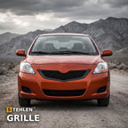 2007-2009 Toyota Yaris Sedan OE Style Front Grille — Matte Black — installed