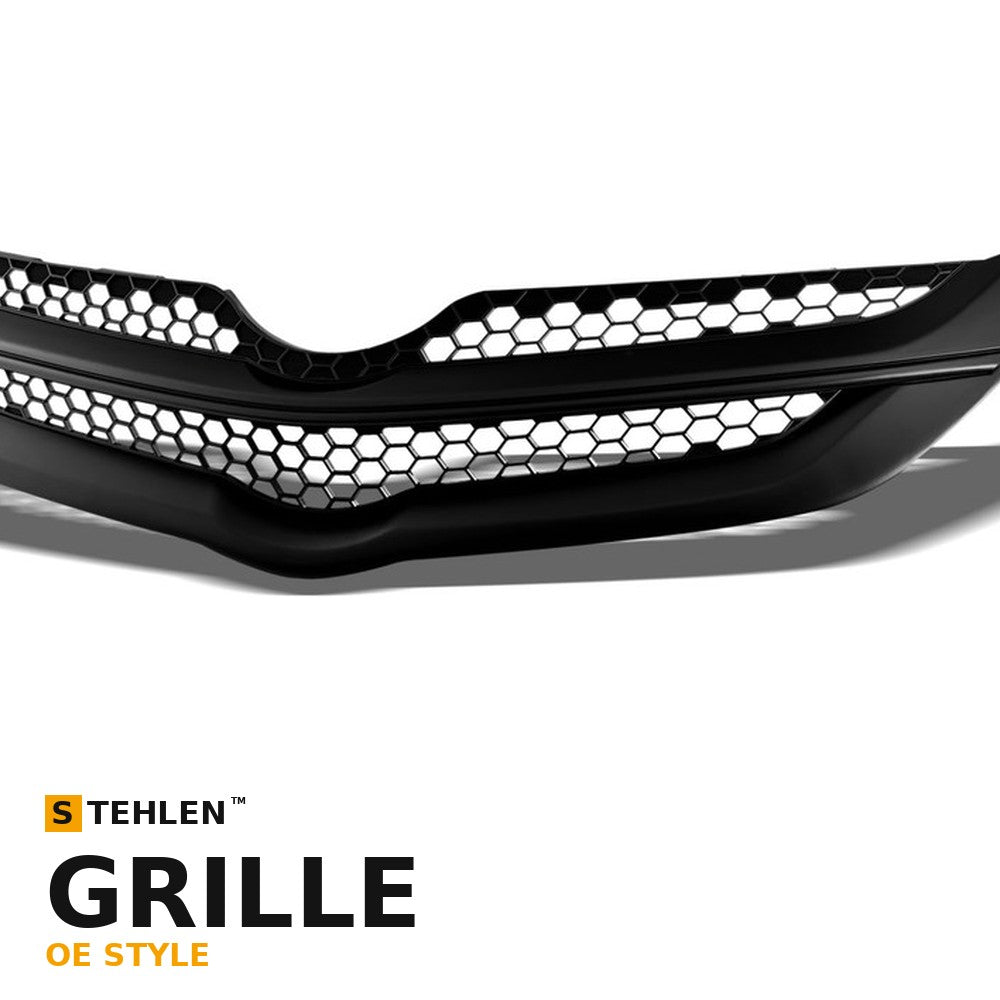 2007-2009 Toyota Yaris Sedan OE Style Front Grille — Matte Black
