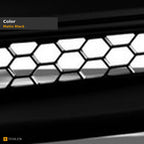 2007-2009 Toyota Yaris Sedan OE Style Front Grille — Matte Black — detail