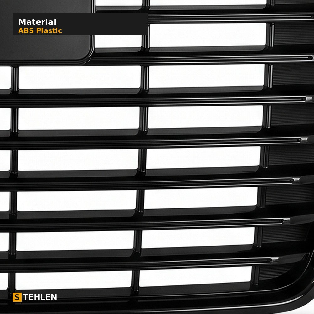 2021-2024 GMC Yukon & Yukon XL Badgeless ABS Front Grille — Glossy Black — detail