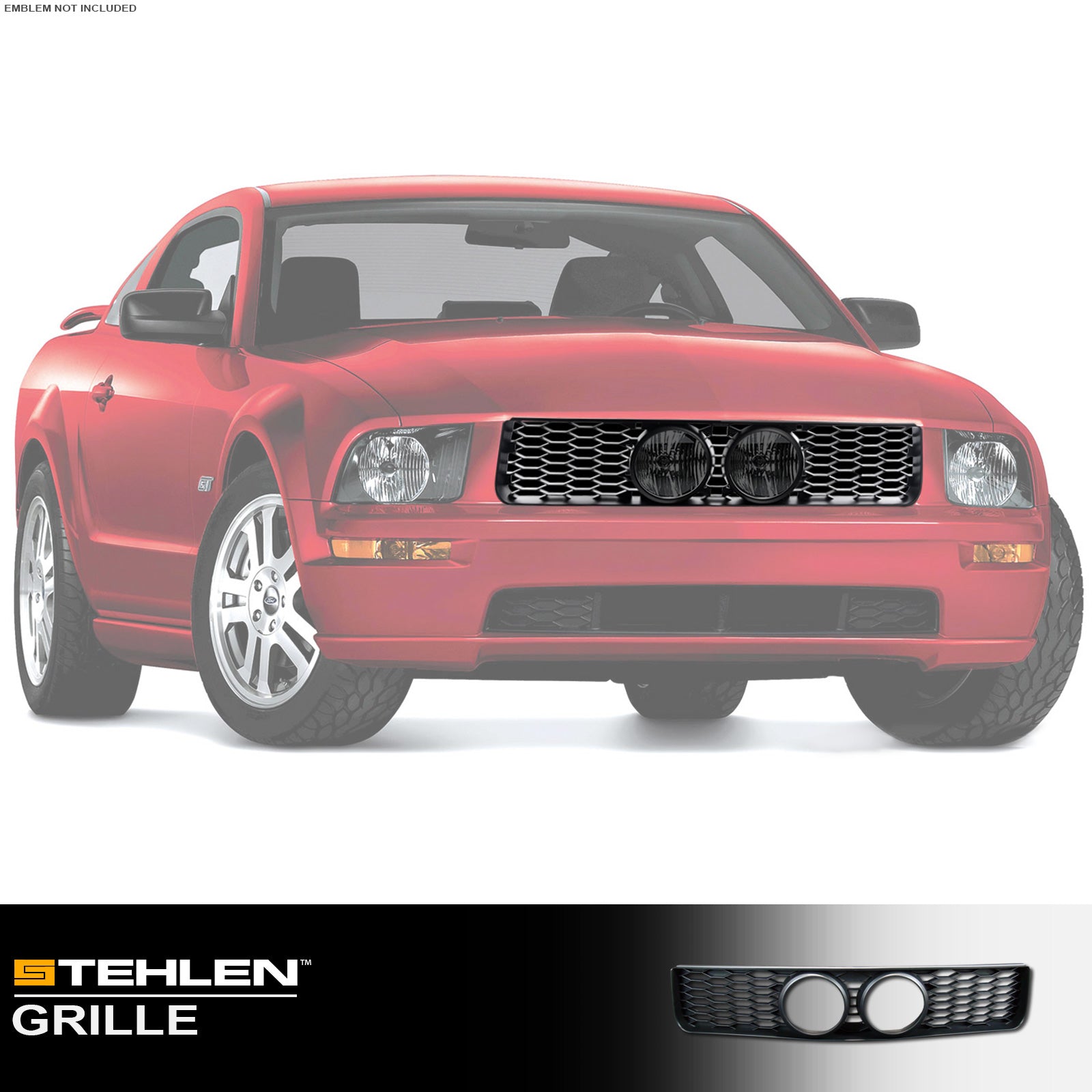 2005-2009 Ford Mustang GT Honeycomb Mesh Front Grille - Black