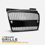 2006-2008 Audi A4 RS Style Front Grille w/ Emblem - Matte Black