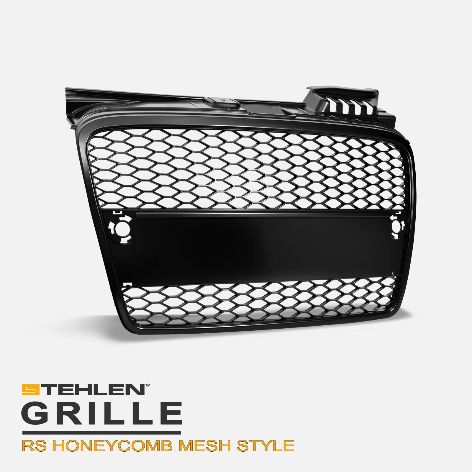 2006-2008 Audi A4 RS Style Front Grille w/ Emblem - Matte Black