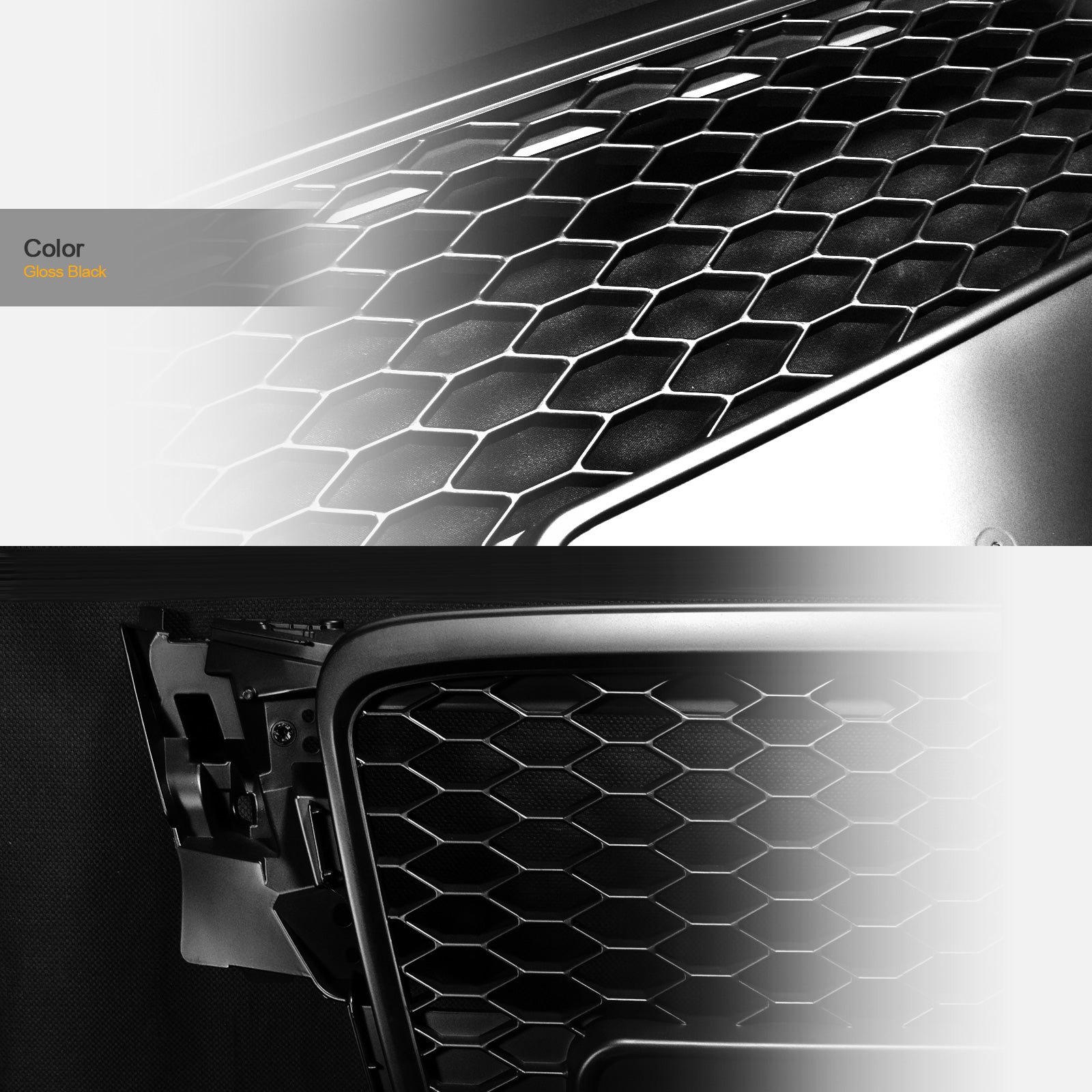 2009-2012 Audi A4 Front Grille Emblem with S3 Badge - Black