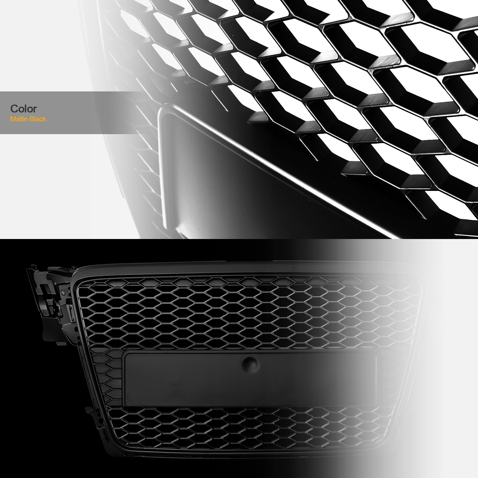 2009-2012 Audi A4 Front Grill Emblem - Matte Black