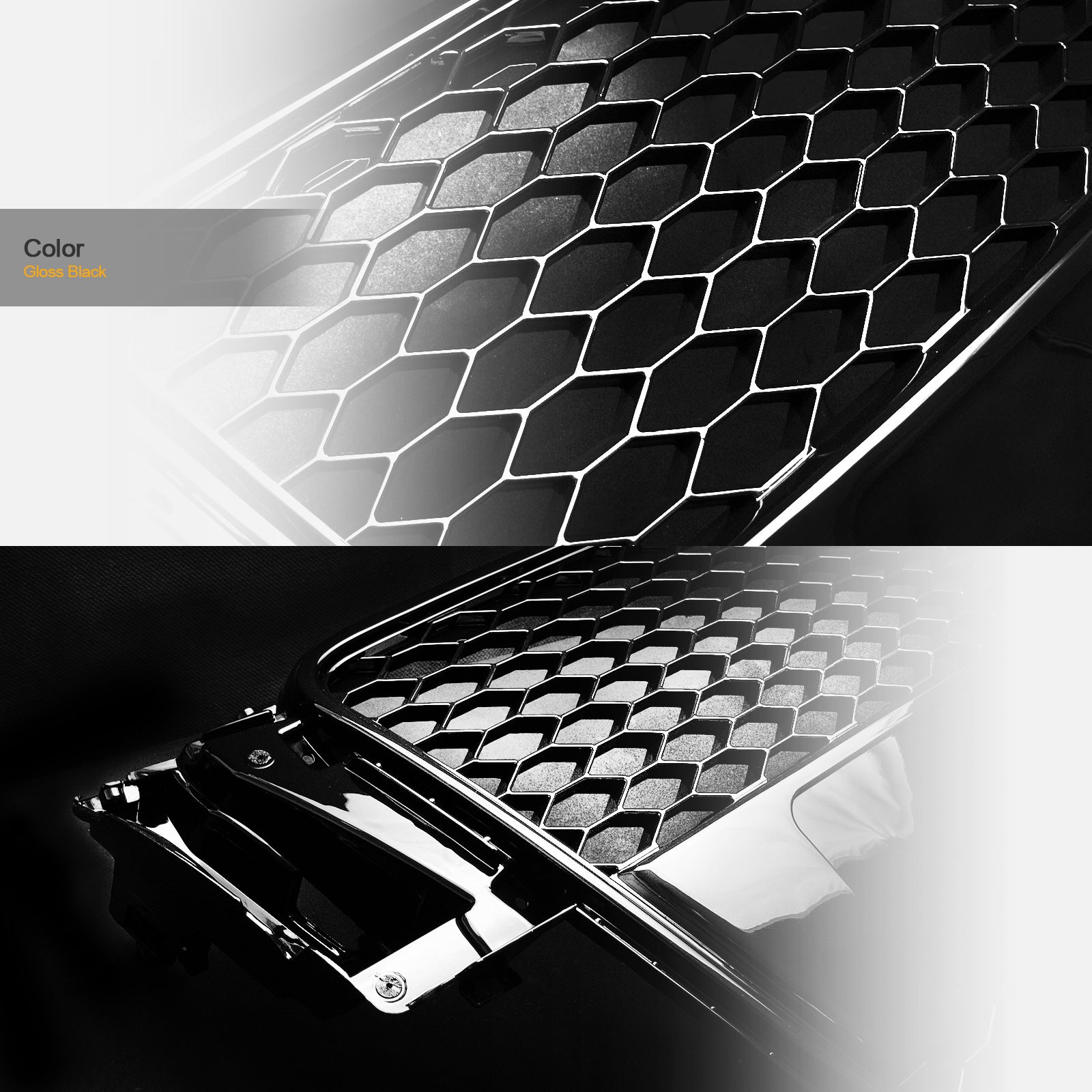 2008-2012 Audi A5 S5 Front Grille Emblem - Gloss Black