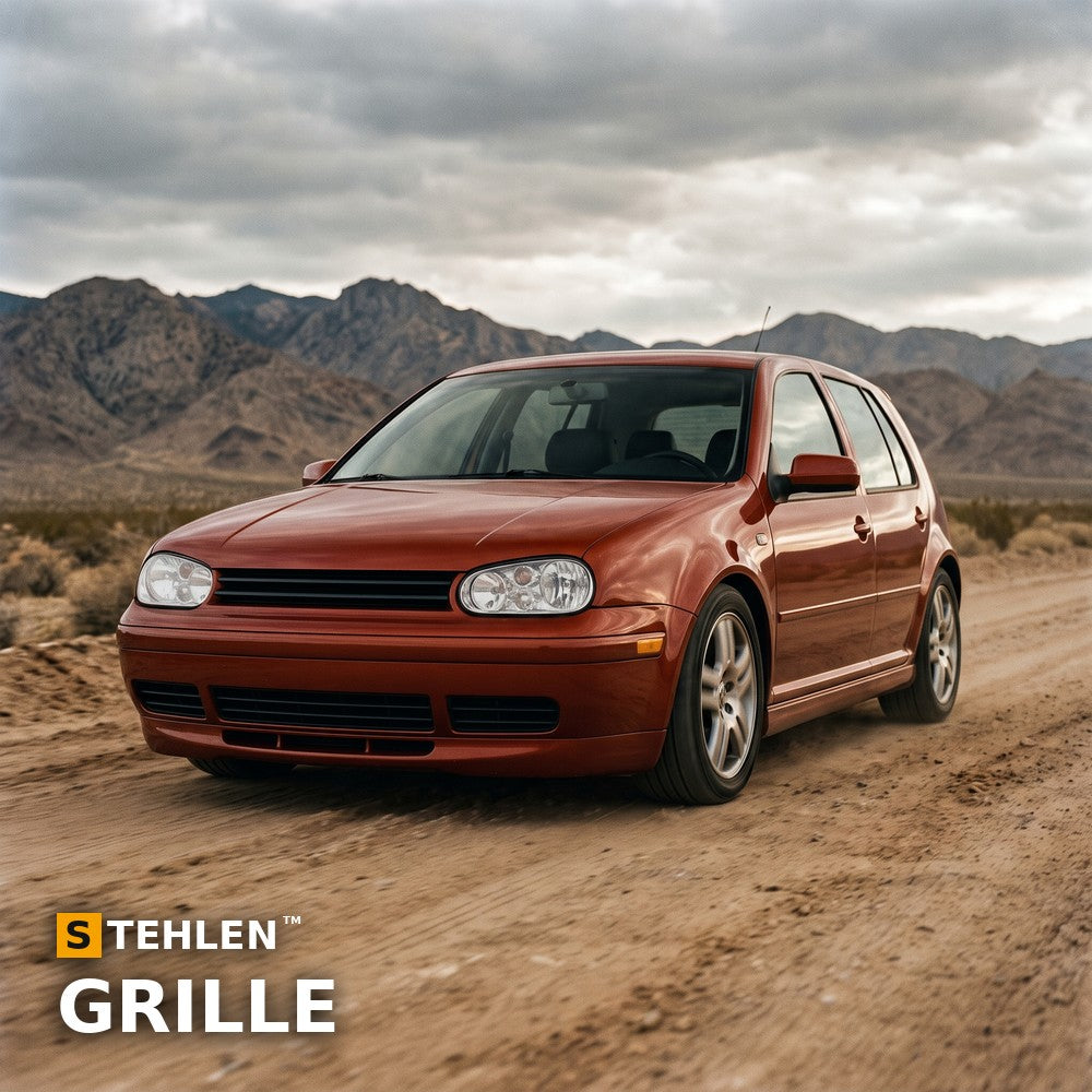 1999-2006 Volkswagen Golf MK4 GTI/R32 Badgeless Front Grille — Matte Black — installed