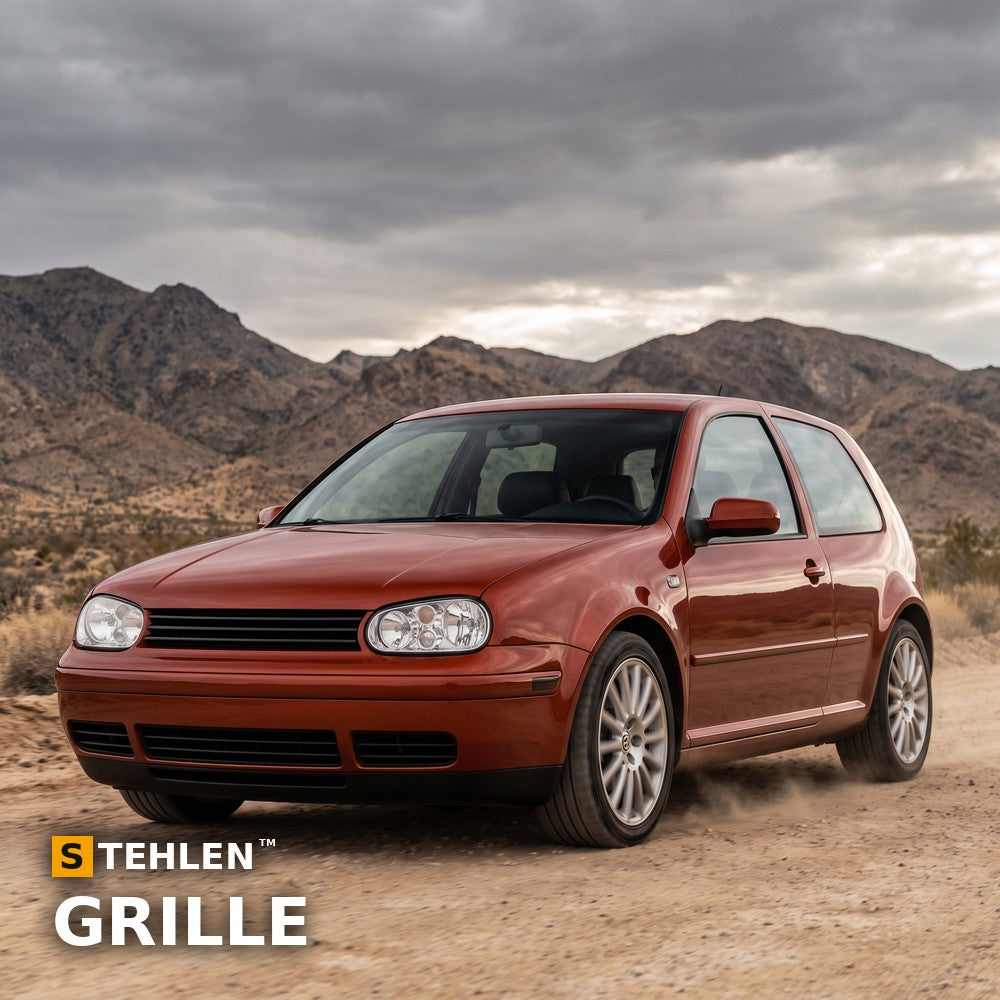 1999-2006 Volkswagen Golf MK4 Horizontal Front Grille — Black — installed