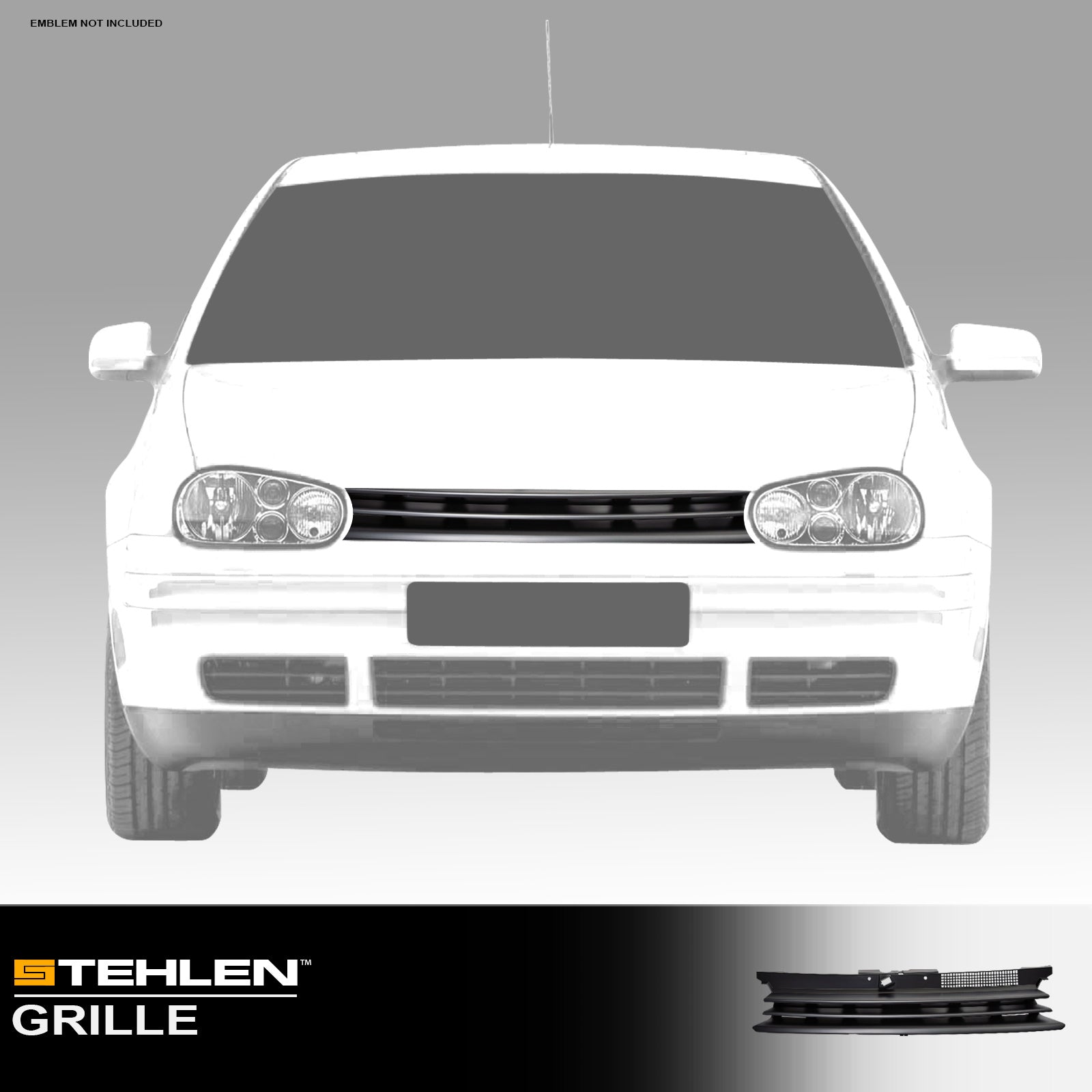 1999-2006 Volkswagen Golf MK4 Horizontal Front Grille Matte Black