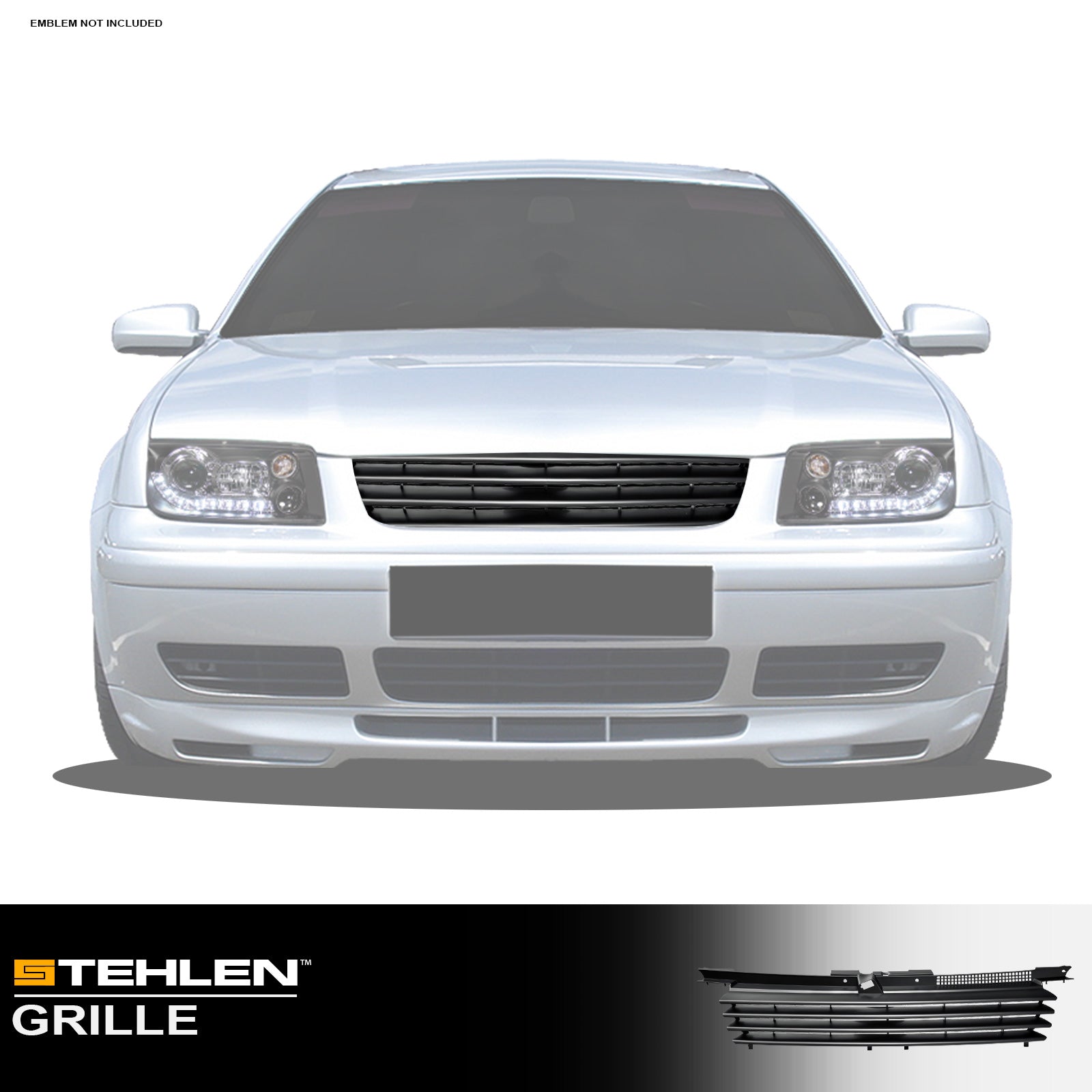 1999-2005 Volkswagen Jetta MK4 Horizontal Front Grille - Matte Black