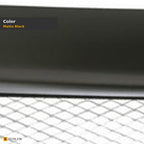 2006-2009 Volkswagen Rabbit ABS Front Grille w/ Aluminum Mesh — Matte Black — detail