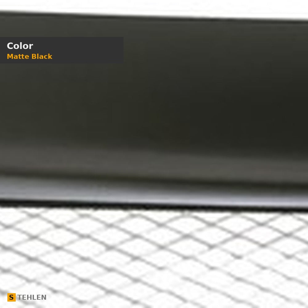 2006-2009 Volkswagen Rabbit ABS Front Grille w/ Aluminum Mesh — Matte Black — detail
