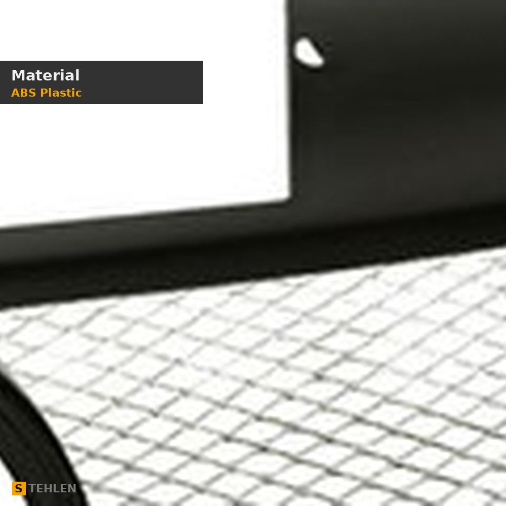2006-2009 Volkswagen Rabbit ABS Front Grille w/ Aluminum Mesh — Matte Black — detail