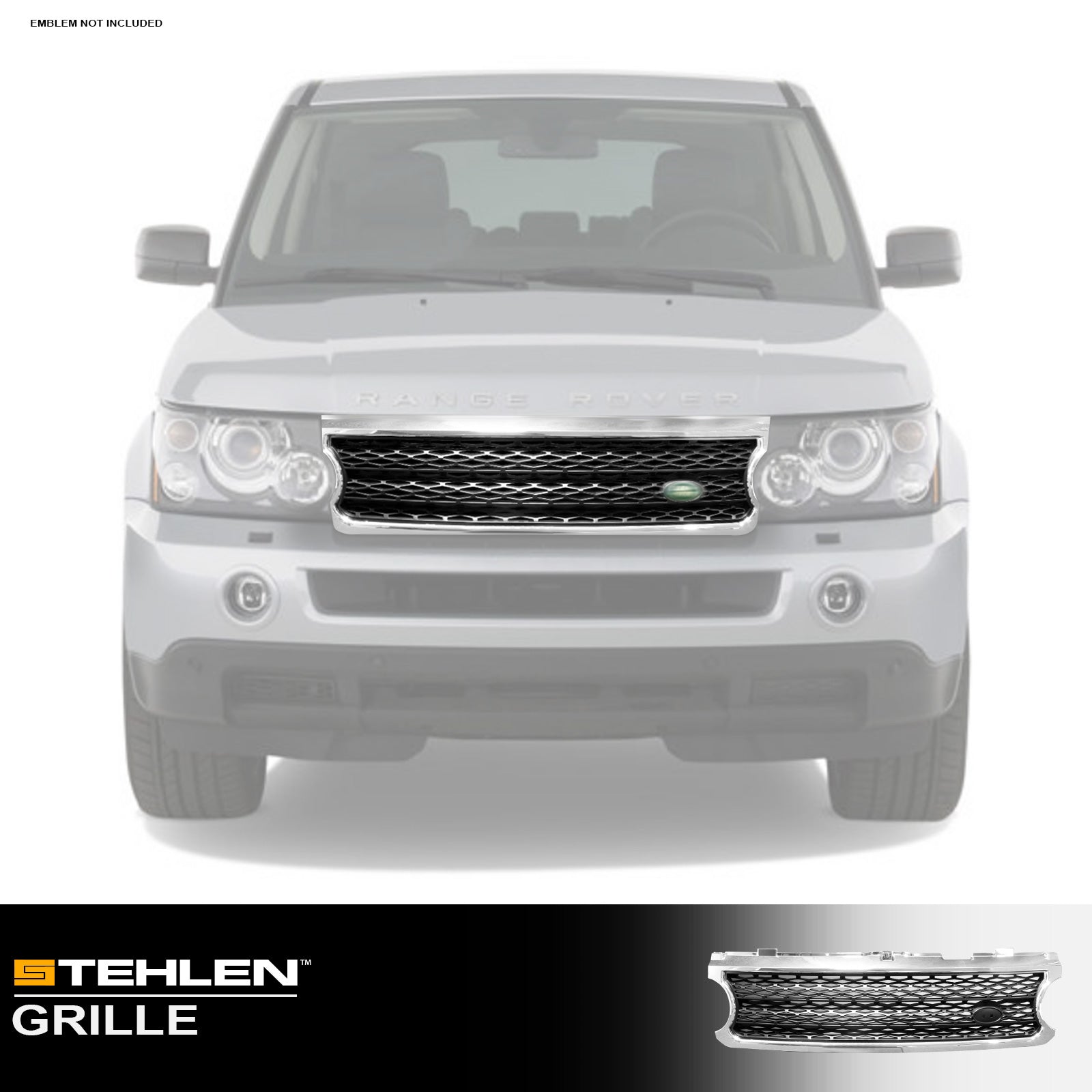 2006-2009 Land Rover Range Rover Front Grille - Chrome Black