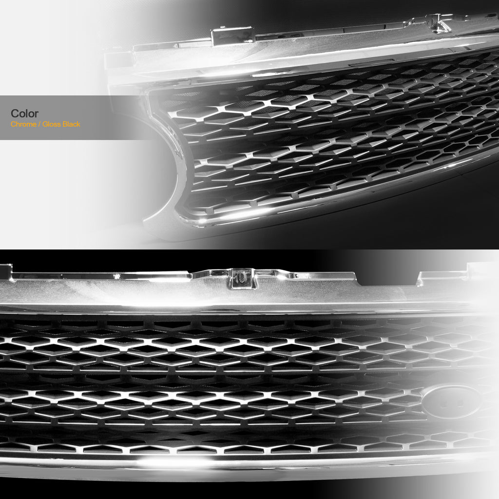 2006-2009 Land Rover Range Rover Front Grille - Chrome Black