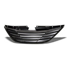 2010-2013 Hyundai Sonata Horizontal Front Grille — Matte Black — product view