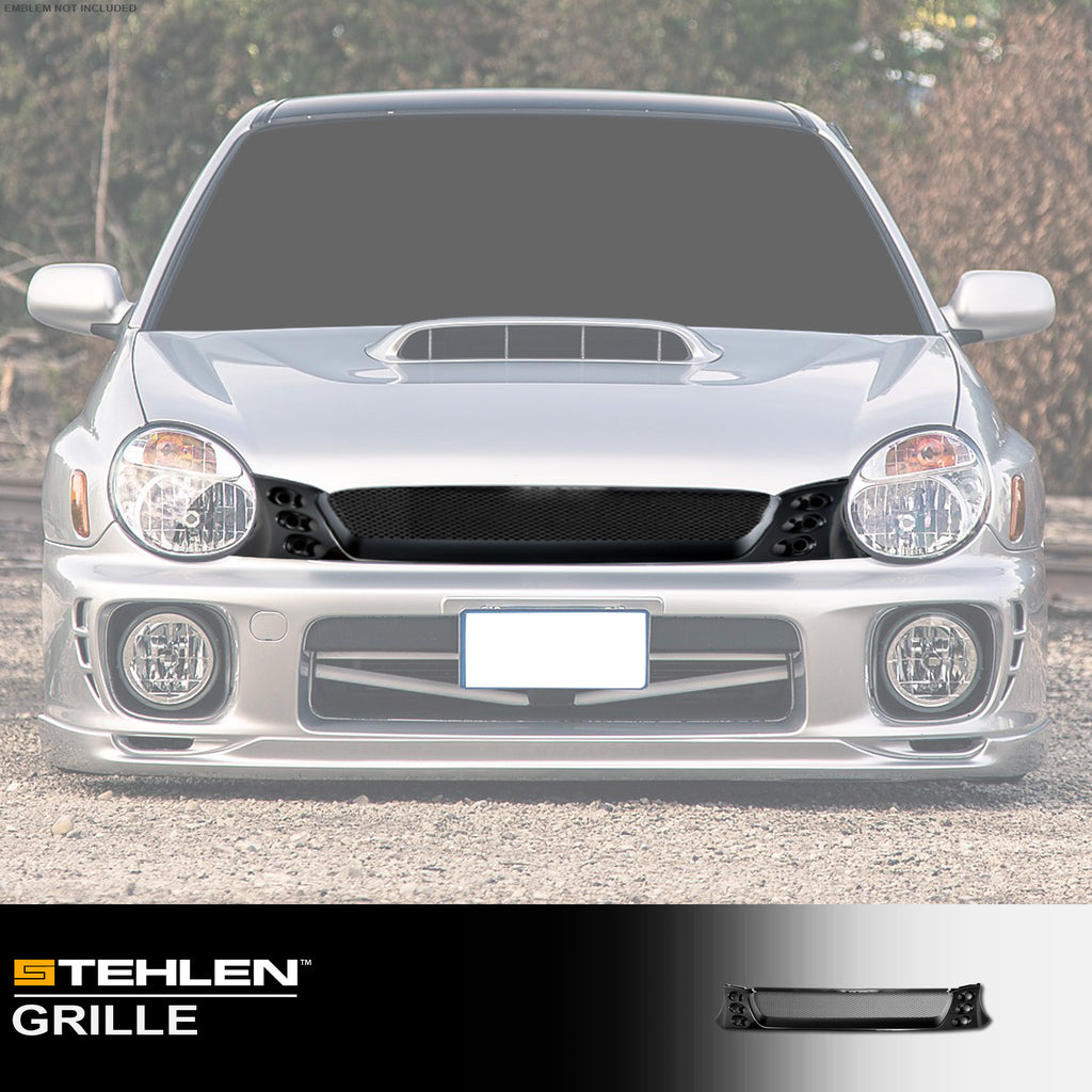 02-03 Subaru Impreza WRX Front Grille - Matte Black Mesh