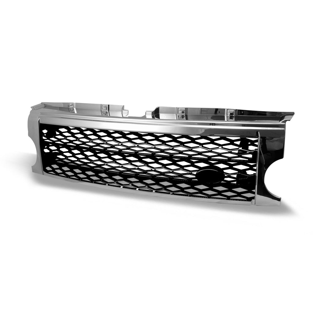 2005-2009 Land Rover LR3 Honeycomb Mesh Front Grille Chrome/Black