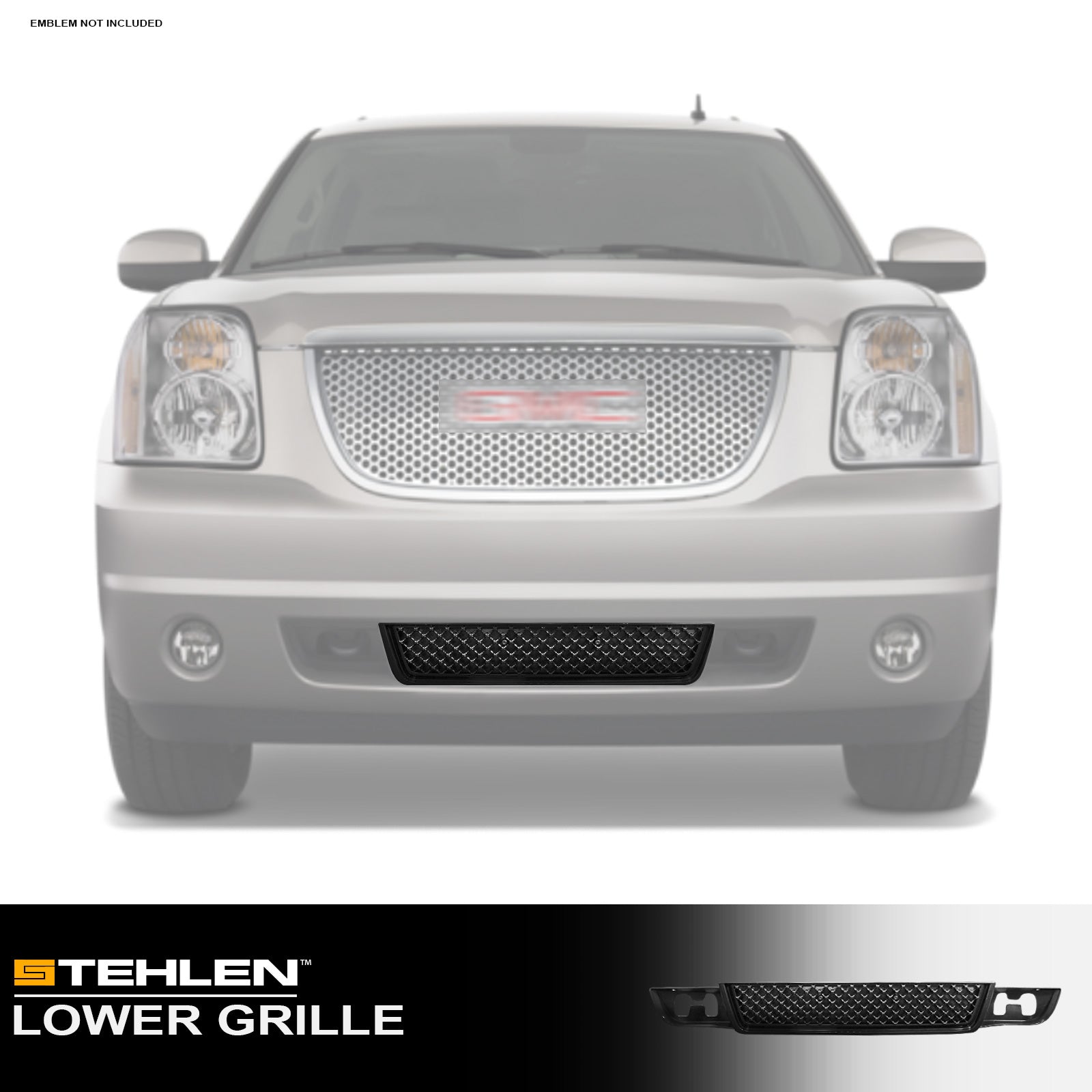 2007-2014 GMC Yukon / Yukon XL Front Lower Bumper Grille - Black