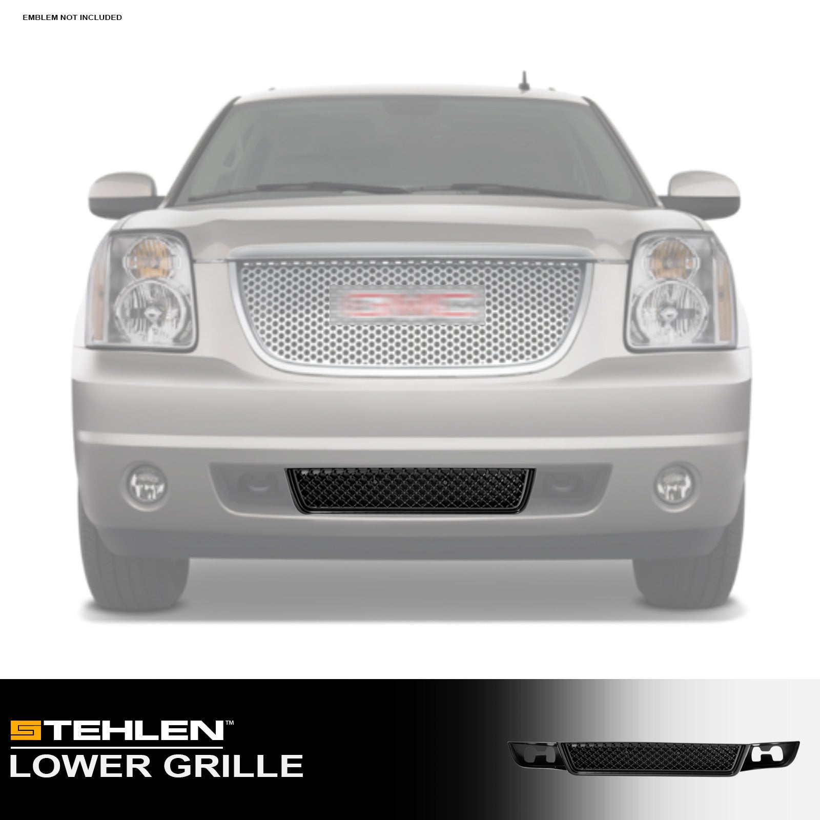 2007-2014 GMC Yukon Honeycomb Mesh Lower Front Grille - Matte Black