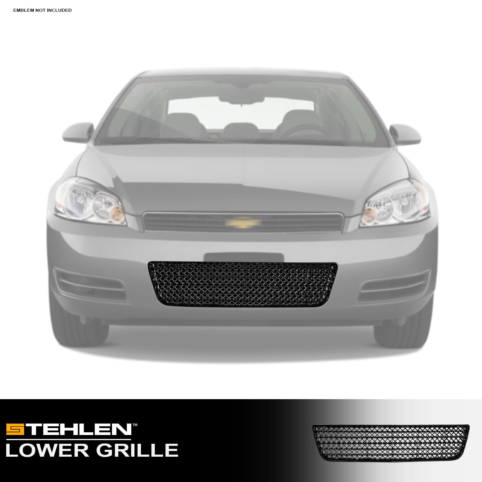 2006-2016 Chevrolet Impala Front Lower Bumper Grille - Black
