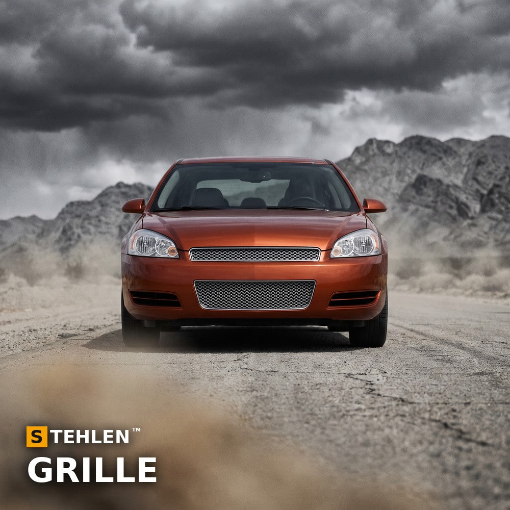 2006-2013 Chevrolet Impala Mesh Style Lower Front Grille — Chrome — installed