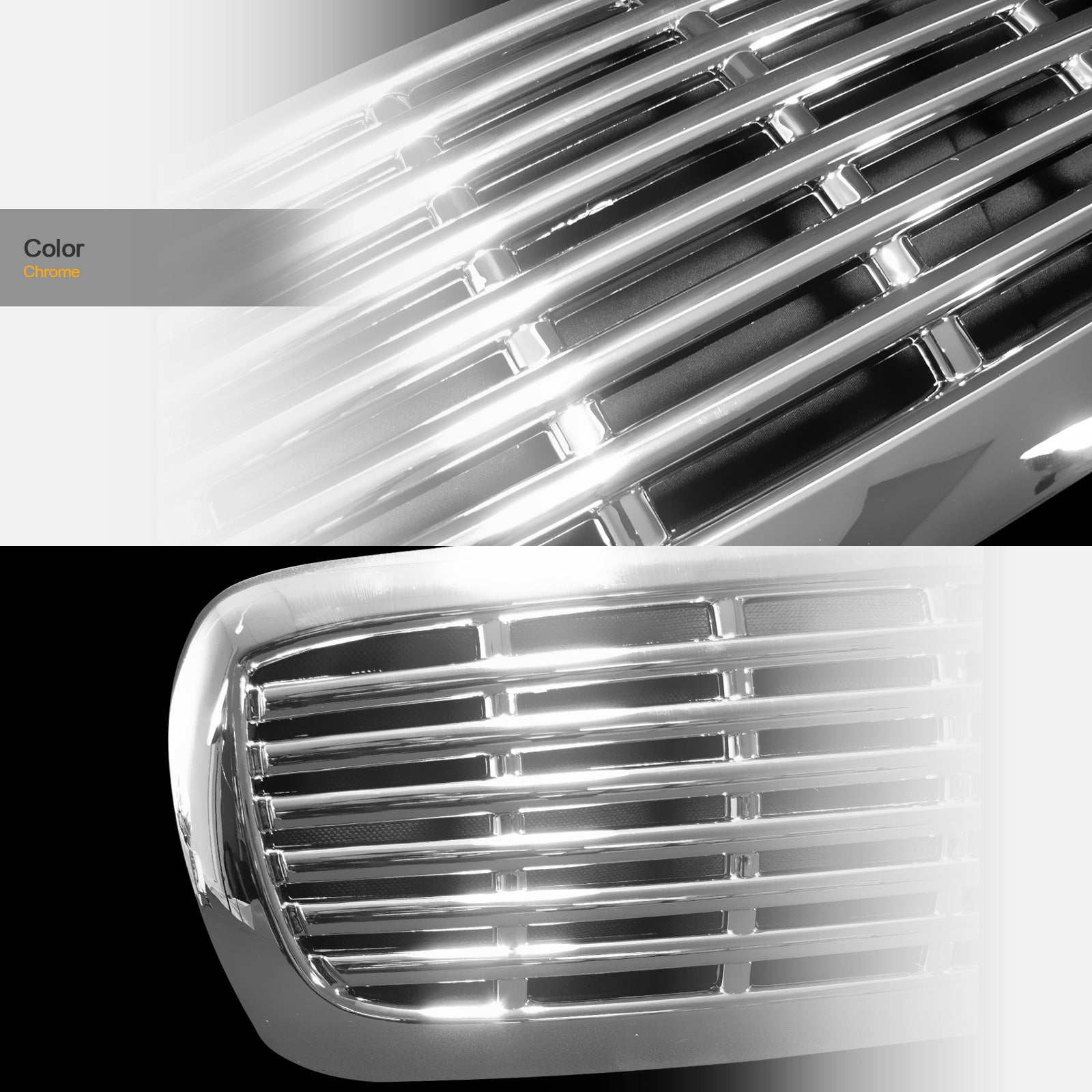 1997-2004 Dodge Dakota Durango Front Grille - Chrome
