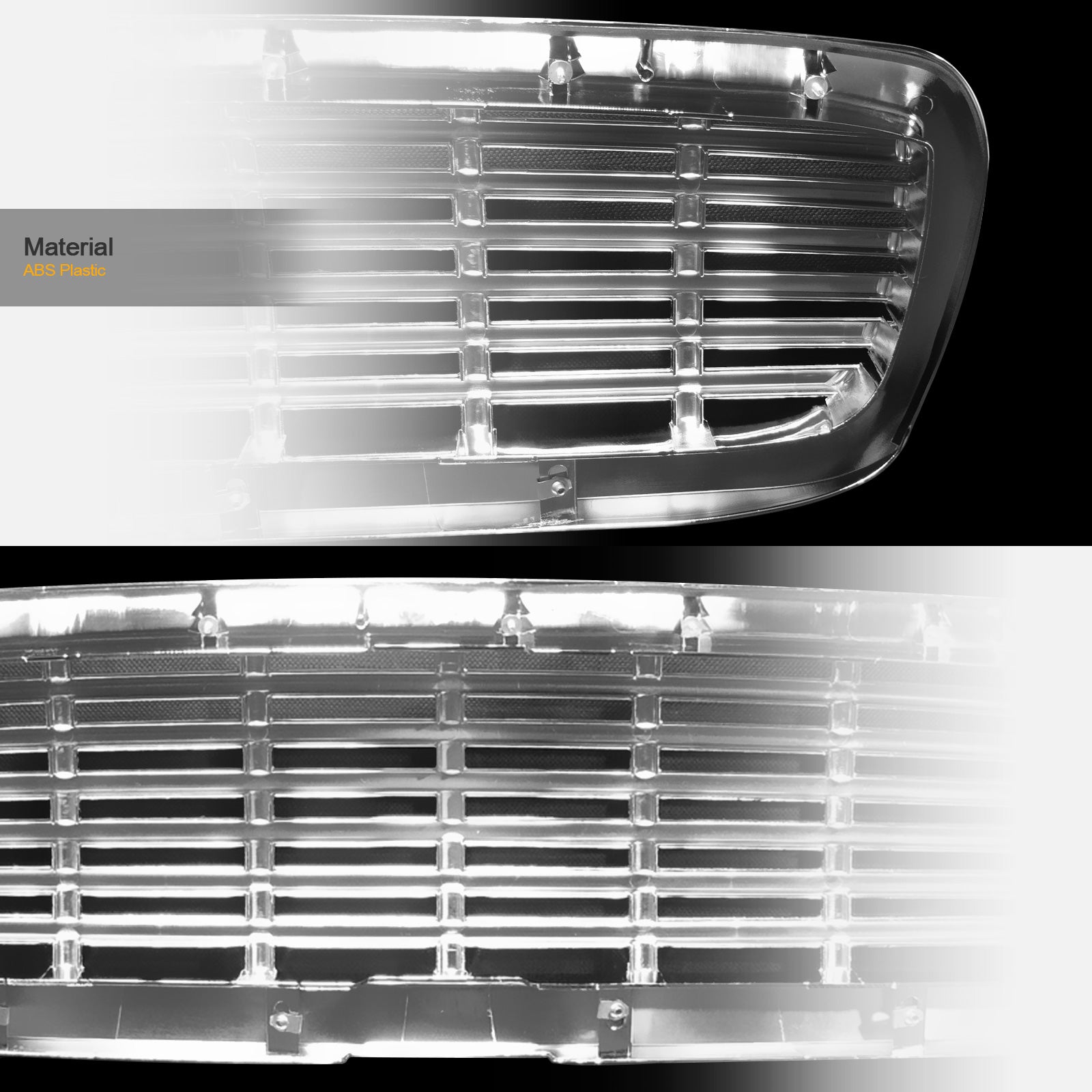 1997-2004 Dodge Dakota Durango Front Grille - Chrome