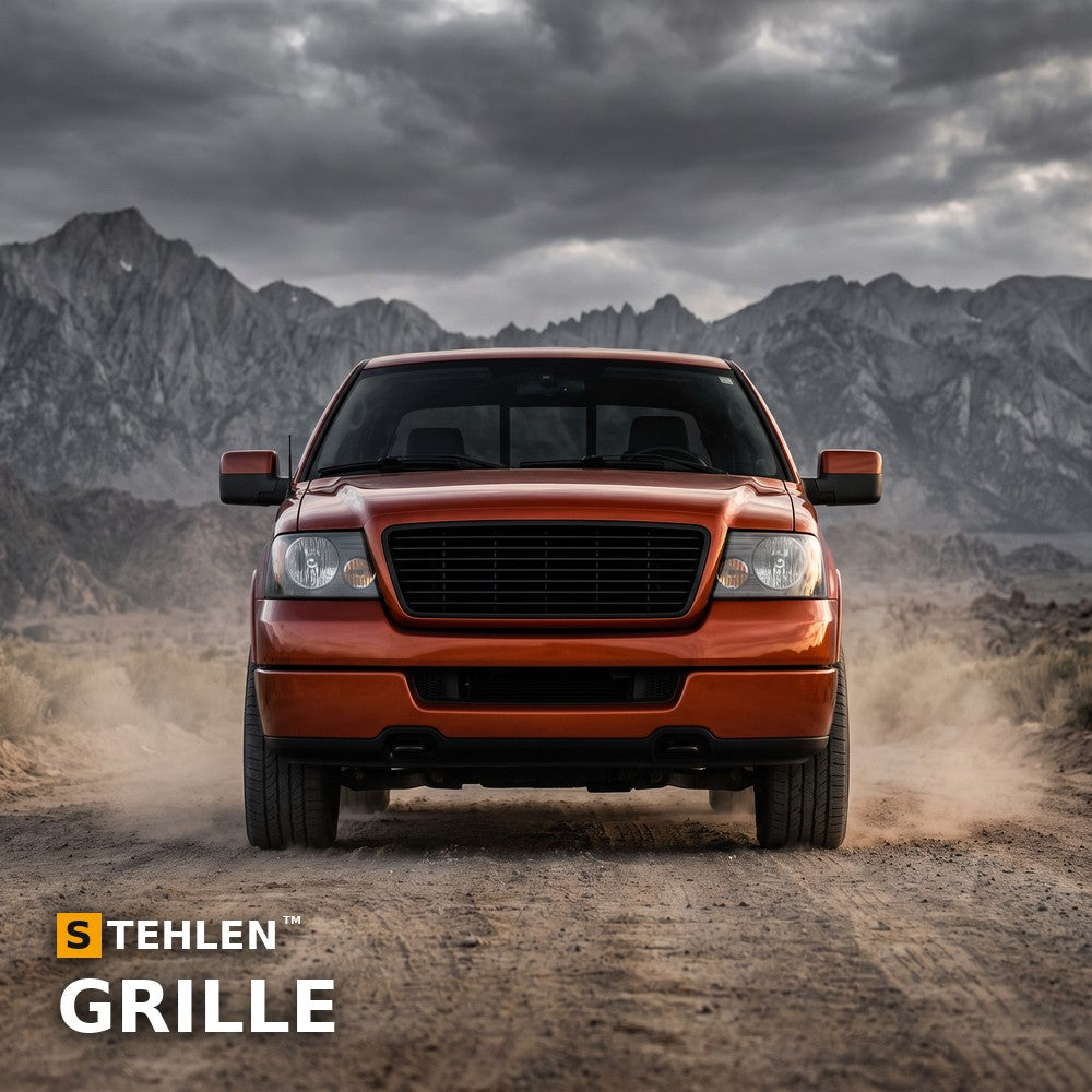 2004-2008 Ford F-150 Horizontal Front Grille — Matte Black — installed