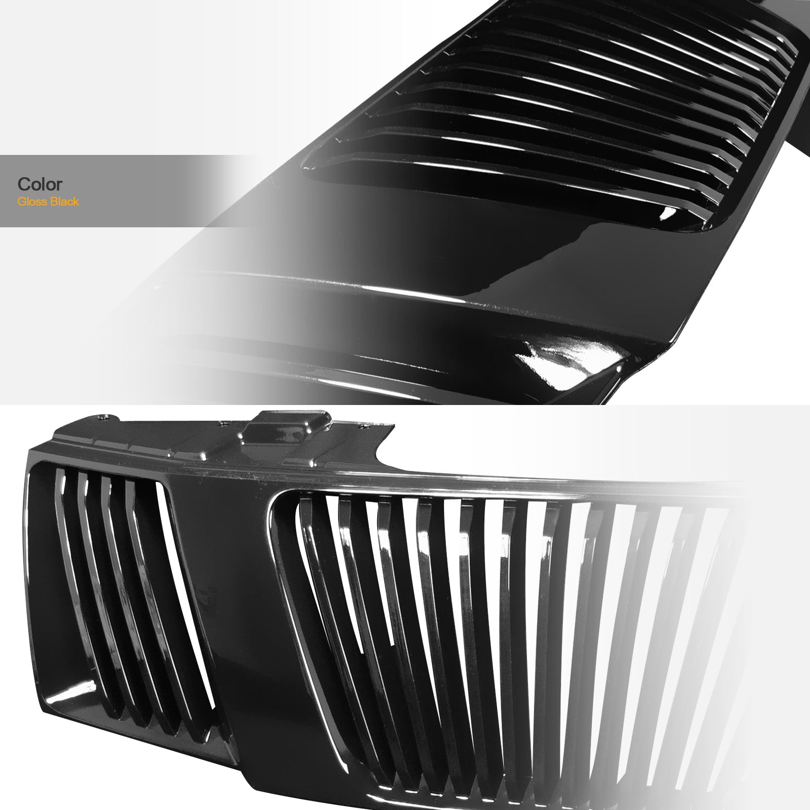 05-08 Nissan Frontier Pathfinder Front Grille - Matte Black