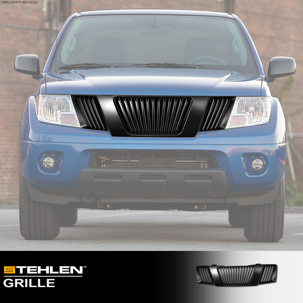 2005-2008 Nissan Frontier Pathfinder Vertical Front Grille Matte Black