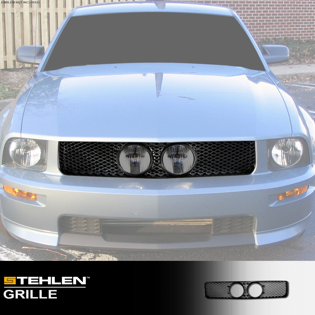 2005-2009 Ford Mustang GT Front Grille - Matte Black