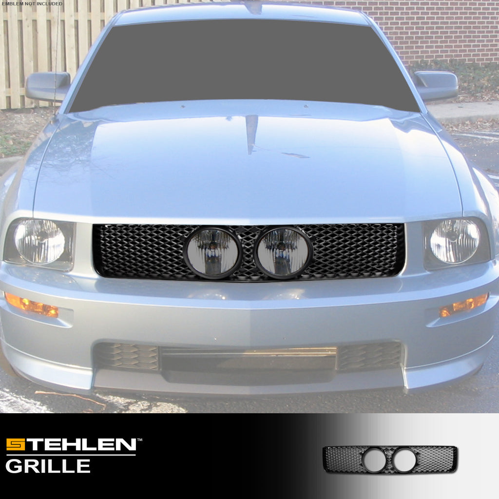 2005-2009 Ford Mustang GT Front Grille - Matte Black