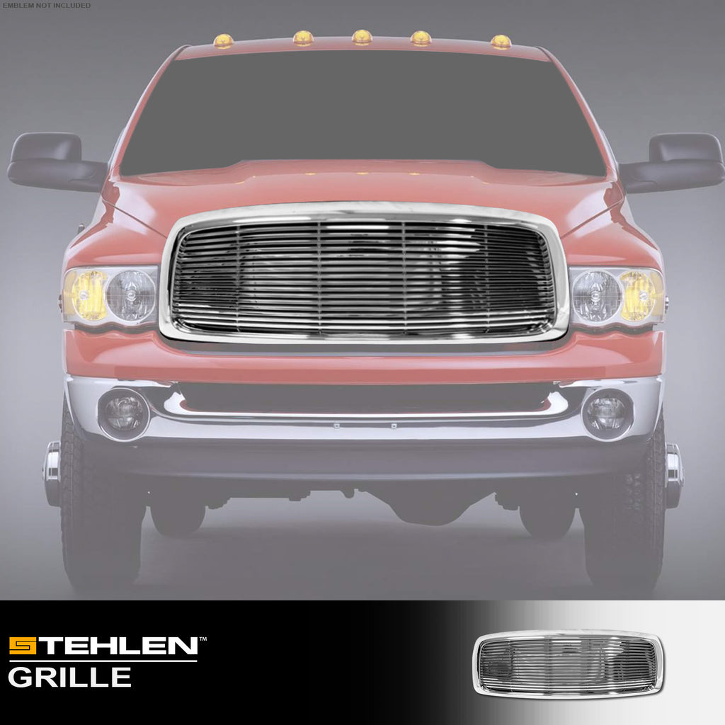 02-05 Dodge Ram 1500 2500 3500 Front Grille Chrome