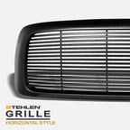 2002-2005 Dodge Ram 1500 2500 3500 Horizontal Front Grille Matte Black