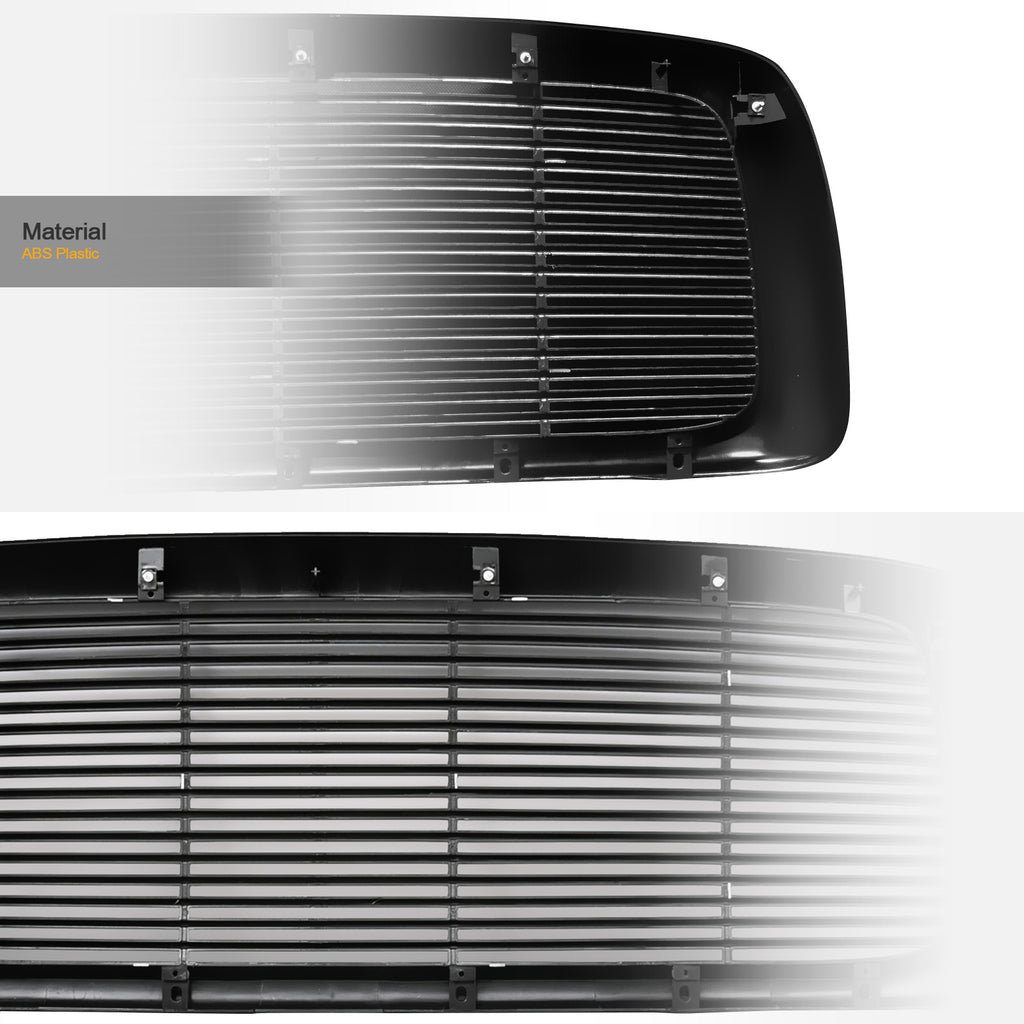 2002-2005 Dodge Ram 1500 2500 3500 Horizontal Front Grille Matte Black
