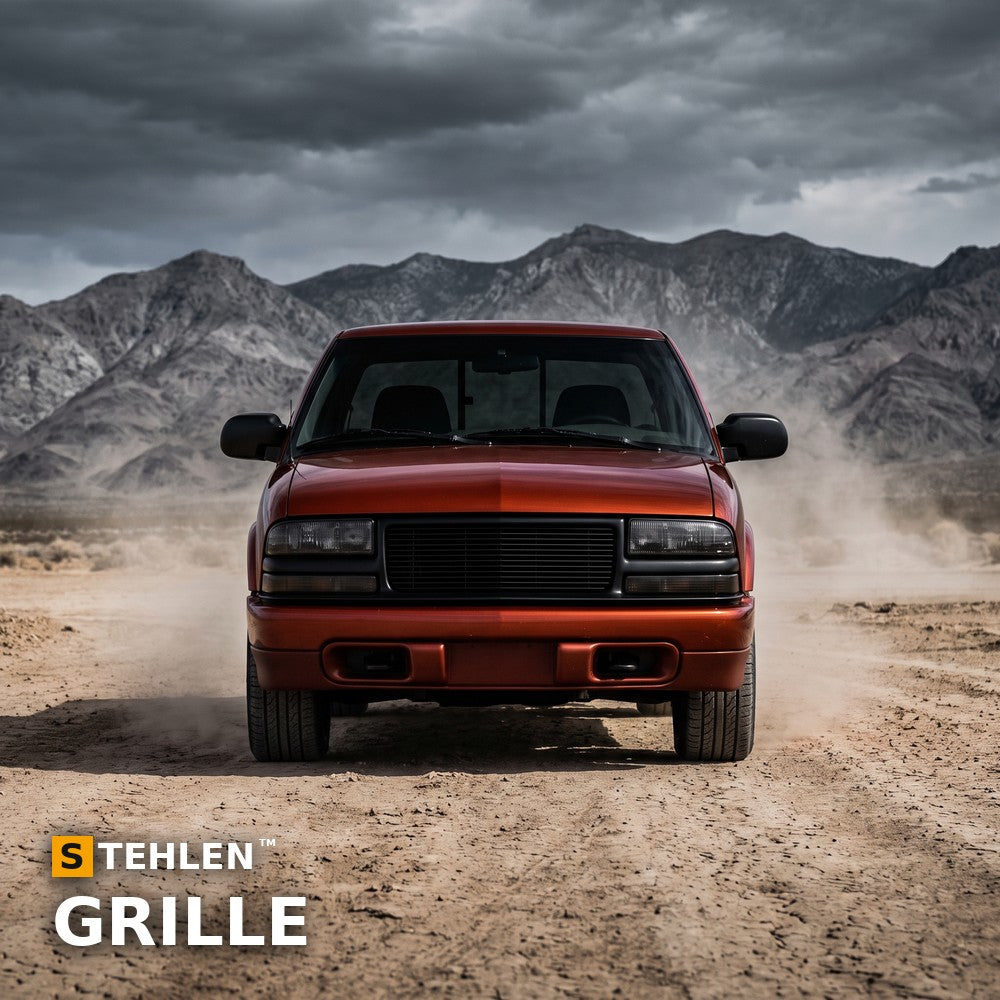 1998-2004 Chevrolet S10 & Blazer Horizontal Billet Style Front Grille — Black — installed