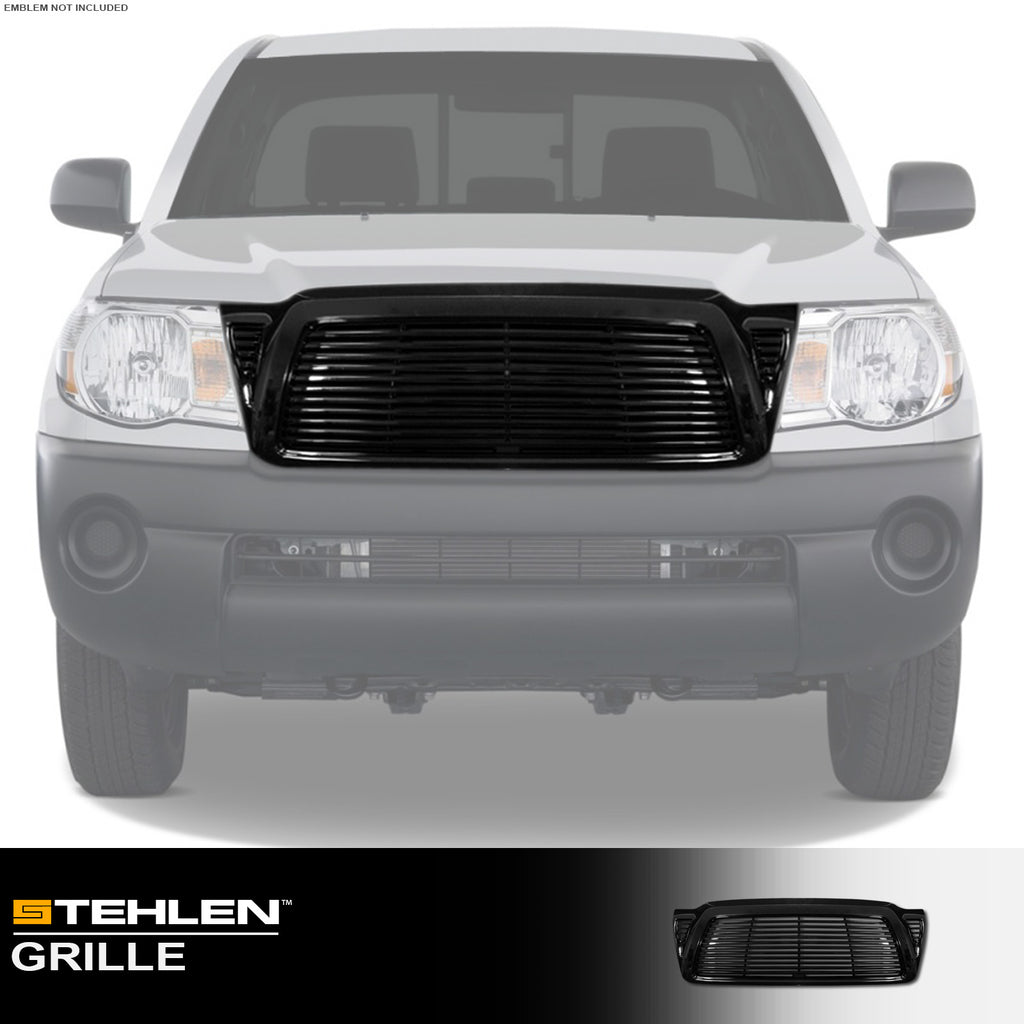 2005-2011 Toyota Tacoma Front Grille - Matte Black Mesh Style