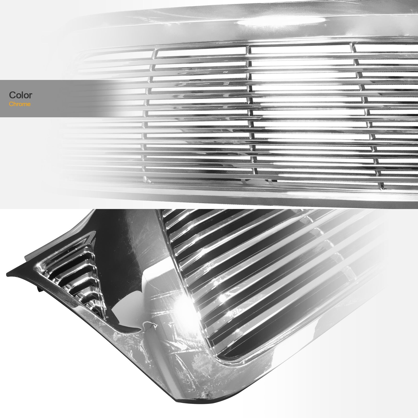 2005-2011 Toyota Tacoma Front Grille - Chrome Finish